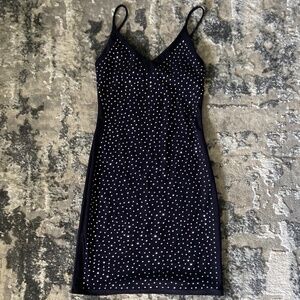 Black Rhinestone Dress
